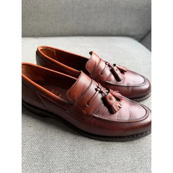 Allen Edmonds Hyde Street Tassel Loafers Mens 8.5 Brown Preppy